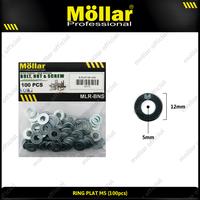 Gambar MOLLAR 93-072 Ring Plat M5 Besi Flat Washer Baut JP M 5 - 100 pcs - 93-072 dari Mollar Kota Cirebon 1 Tokopedia