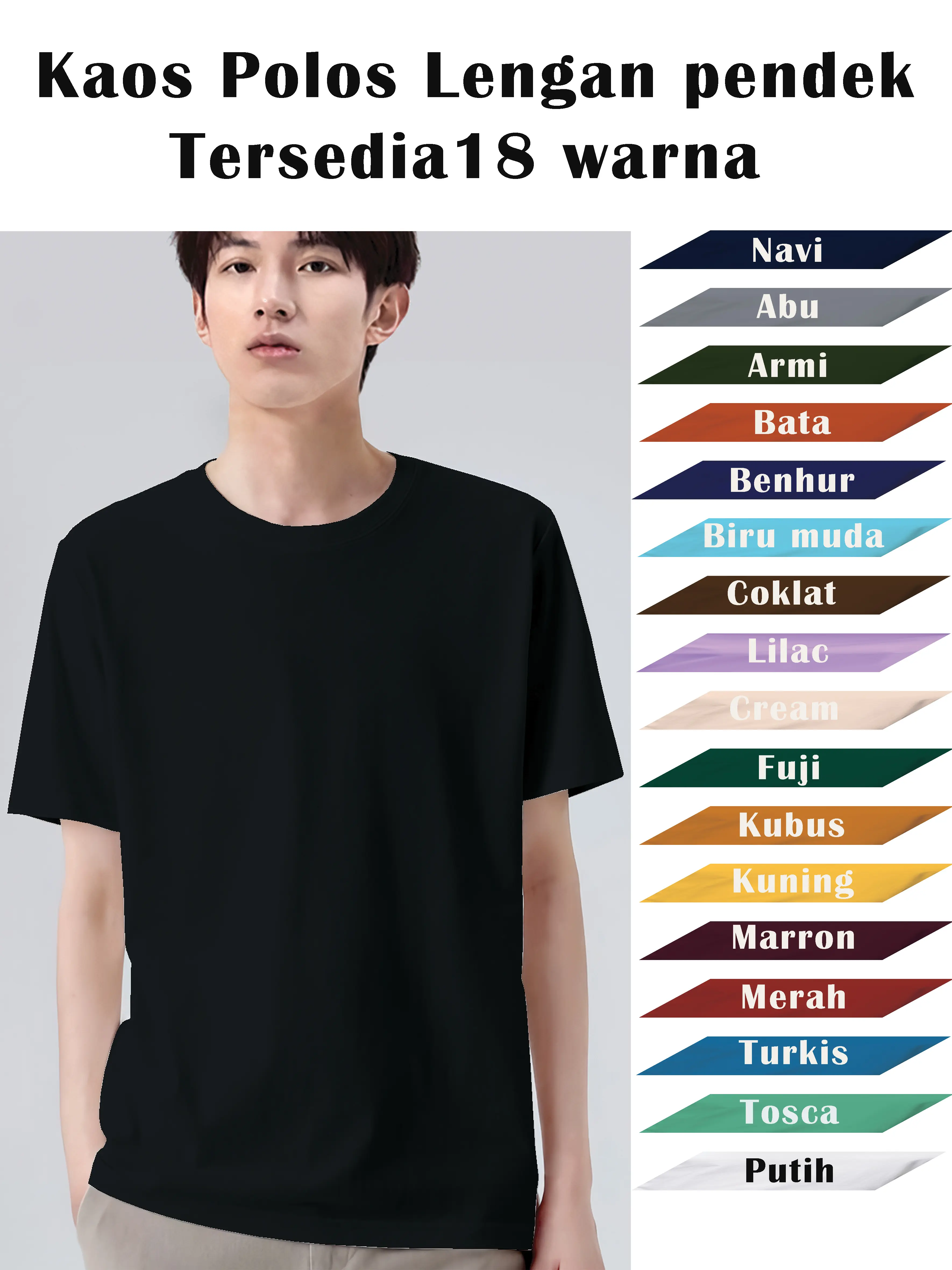 Ocelot Kaos bahan PE / Poliester Pria I wanita lengan Pendek Polos Round Neck | Outlet Kaos