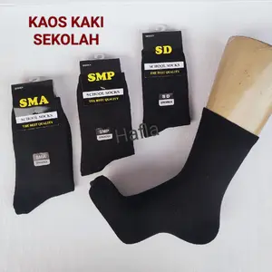 Paket 12 Pasang Kaos Kaki Sekolah Anak Sd Smp Sma Hitam