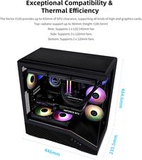 Gambar CASING LIAN LI VECTOR V100 - Mid Tower ATX Case Tempered Glass dari Techno Computer Bali Kota Denpasar 2 Tokopedia