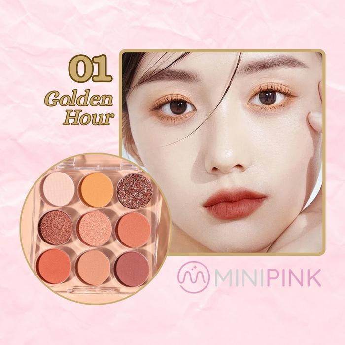 Gambar MINIPINK Sunset Mood Eyeshadow Palette Matte & Glitter - 02 Before Sunset dari COSVI Collection Kab. Tangerang 3 Tokopedia
