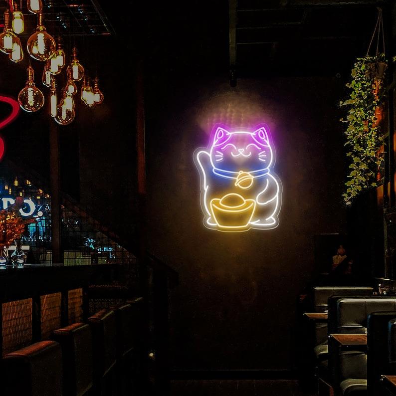 Đèn Neon Hình Mèo Thần Tài – Tạo Không Gian Gần Gũi, Dễ Thương Và Thu Hút Ánh Nhìn 5