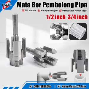 CASTA PVC Threader Female Male 2 in 1 Alat Pembuat Drat Pipa Air Plastik Luar Dalam Bisa Dipasang Bor Listrik Presisi Rapi Anti Bocor Logam Awet Cocok Pipa PVC PPR Tukang Rumah Proyek Konstruksi Praktis Cepat