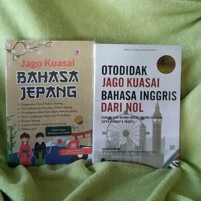Paket 2 Buku JAGO KUASAI BAHASA JEPANG & OTODIDAK JAGO KUASAI BAHASA INGGRIS DARI NOL 0