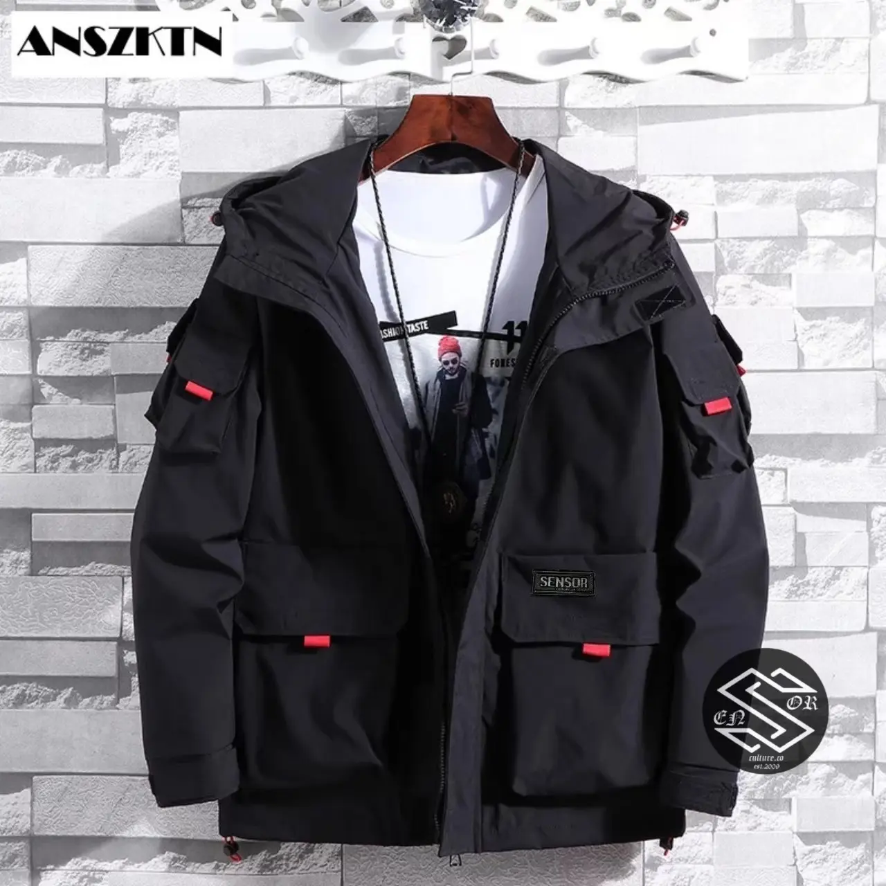 Jaket Hoodie Parasut Pria Taslan Incvit 5.1