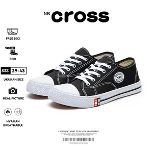 NB cross Sepatu Kanvas Unisex Antiselip Lembut untuk Sekolah, Kuliah, Kerja, dan Bepergian Santai Size 29-38