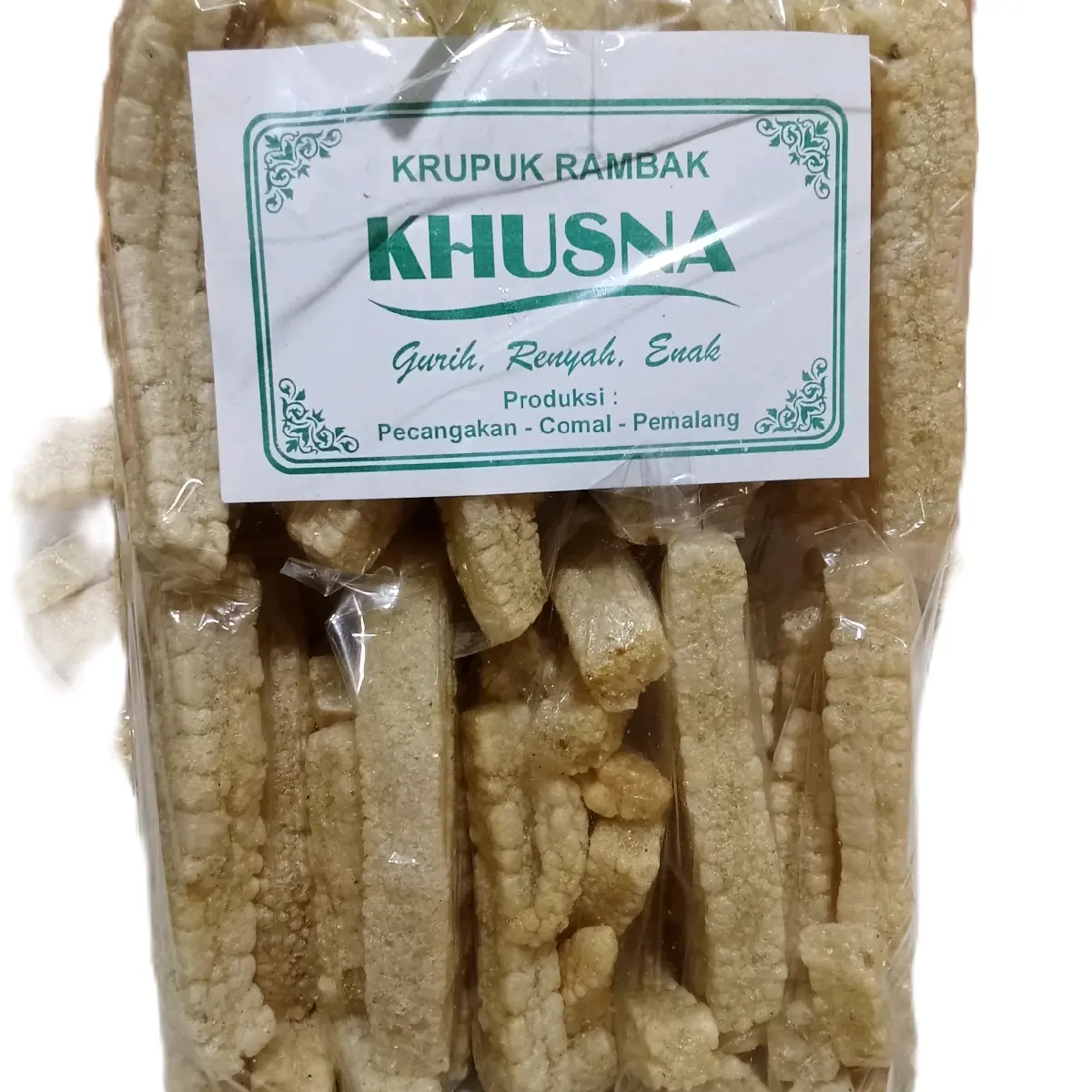 Kerupuk Rambak Khusna Makanan Ringan Snack Krupuk - Food Camilan Jajanan Kering rambak panjang Keripik