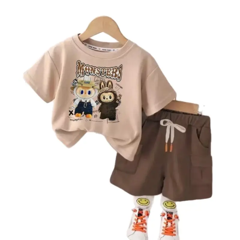 Setelan Anak Laki-laki Usia 1-5 Tahun Labubu -- Baju Anak Cowok Labubu Monsters Lucu -- COD GRATIS ONGKIR 1
