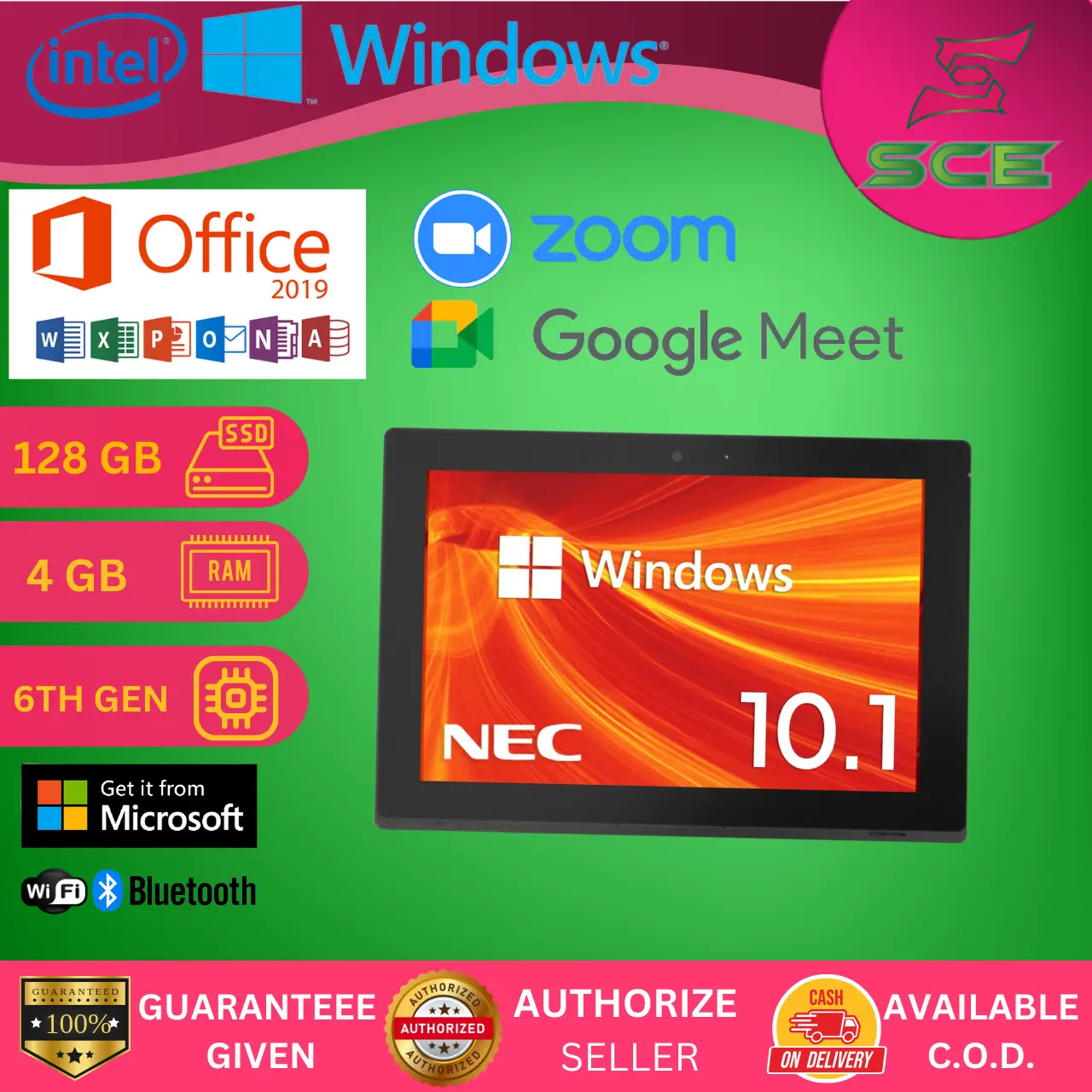 [Refurbished] EXCLUSIVE PUTRI NEC TABLET IDEALFOR OFFICE DUTY / MICROSOFT OFFICE / 4 GB RAM 128 GB SSD / WANIE
