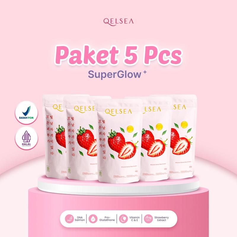 Qbast Qelsea 5 Pcs Glutathione 360 mg Collagen Drink Pencerah Mencerahkan 1