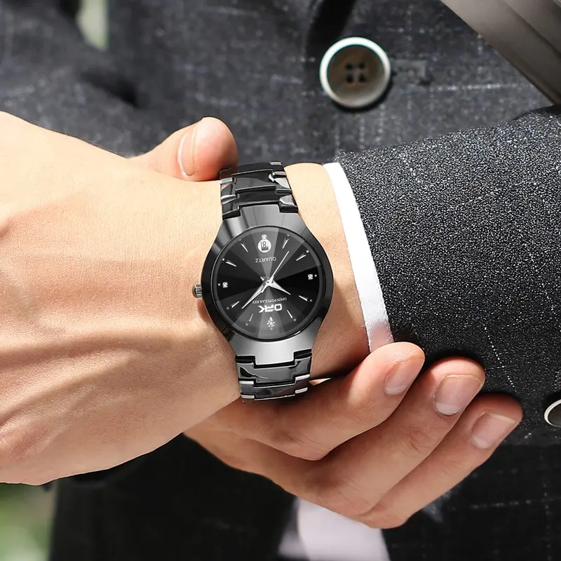 OPK Jam Tangan Pria Original Cowok Analog Anti Air Bisnis Kuarsa Jam Tahan Air Arloji Hitam Kaca Watches with Kotak Ori 2