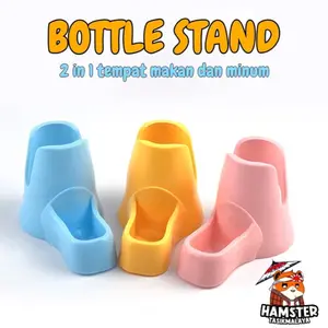 ￼Bottle Stand Multifungsi 2 in 1 tempat makan dan minum hamster