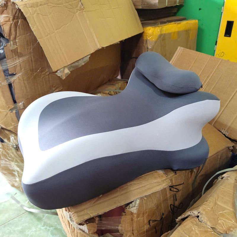 Gối ngủ công thái học X5 thư giãn trị liệu lõi cao su non cao cấp vỏ mềm mịn đàn hồi chậm kích thước 55x39x26cm màu đen hỗ trợ giảm mỏi lưng tê chân khi nằm hoặc ngồi lâu