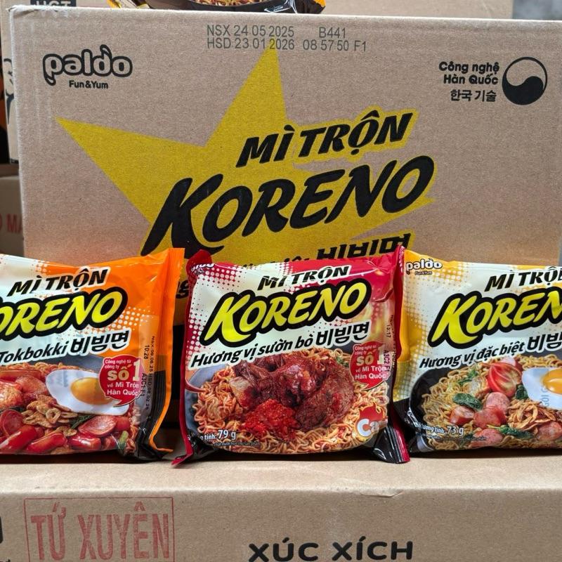  Mì Trộn Koreno : Vị Bò  Vị Đặc Biệt  Vị Tokbokki 