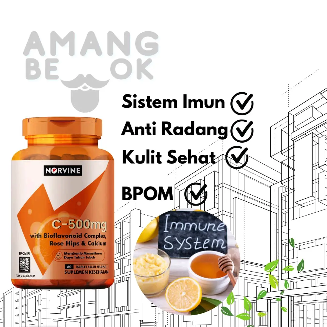 Norvine Vitamin C 500mg Bioflavonoid Rose Hips