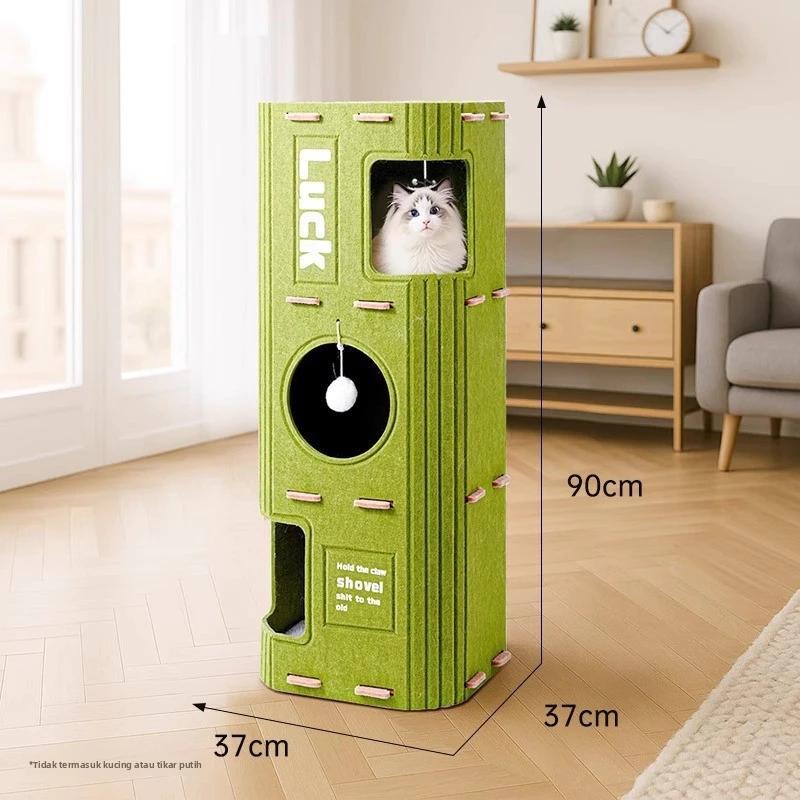 【PAPAPET】Rumah Kucing 3 Lapis Cat Tree Tempat Cakar Felt Multifungsi Hemat Ruang Untuk Banyak Kucing Panjat Kucing Sepanjang Musim dan Pohon Kucing Terintegrasi untuk Penggunaan di Rumah 【PAPAPET】Rumah Kucing 3 Lapis Cat Tree Tempat Cakar Felt Multifungsi Hemat Ruang Untuk Banyak Kucing Panjat Kucing Sepanjang Musim dan Pohon Kucing Terintegrasi untuk Penggunaan di Rumah