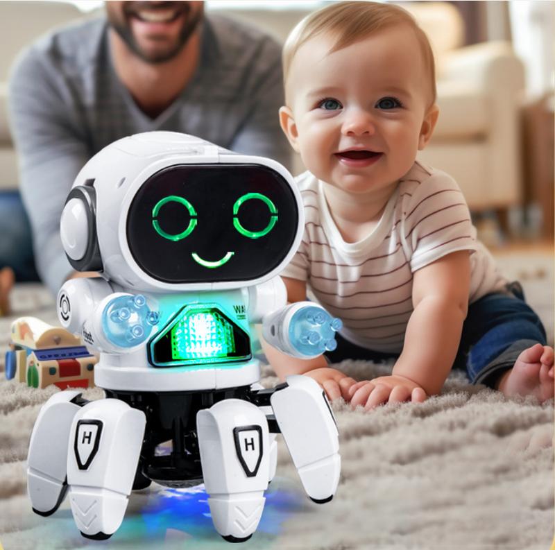 Đồ chơi  robot siêu nhân vui nhộn phát sáng biết nhảy và hát theo nhạc cho bé trai và bé gái Toy Voi