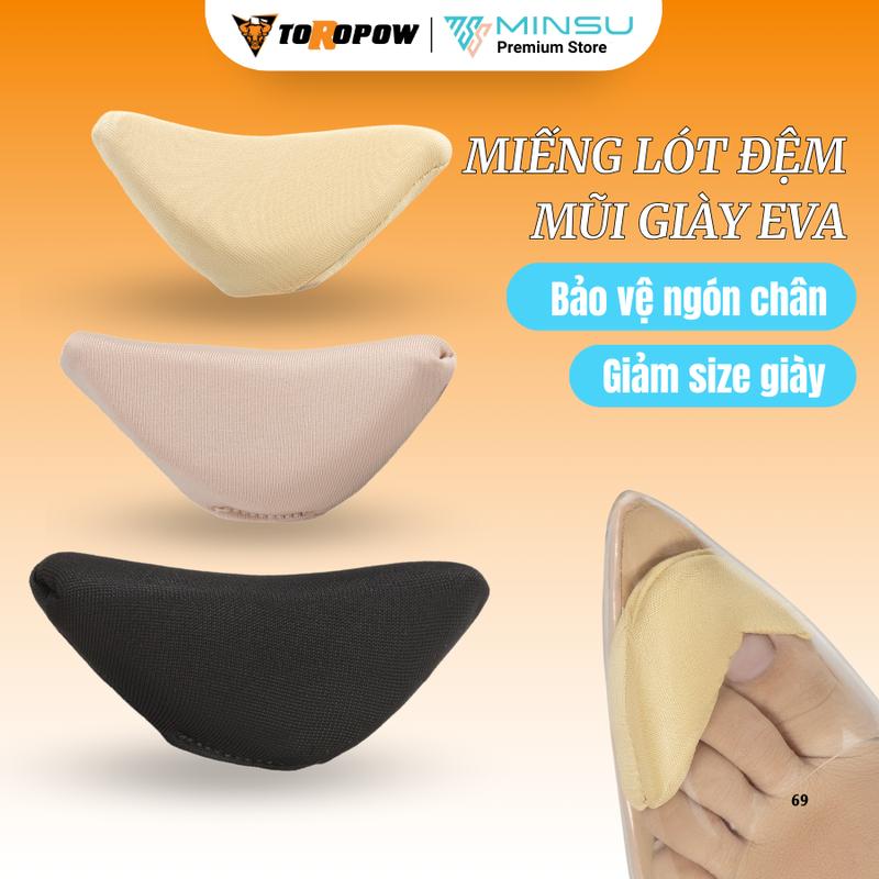 Miếng Lót Đệm Mũi Giày Eva MINSU M5530 Bảo Vệ Chống Đau Rộng Ngón Chân, Giảm Size Giày Dùng Cho Giày Cao Gót Giày Tập Múa Miếng Lót Giày