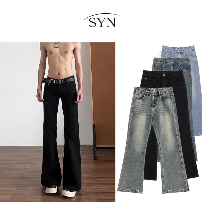 Quần Jeans Nam Trơn Loe Nhẹ SYN Nhiều Màu, Dễ Phối Đồ, Quần SYN Jeans 02