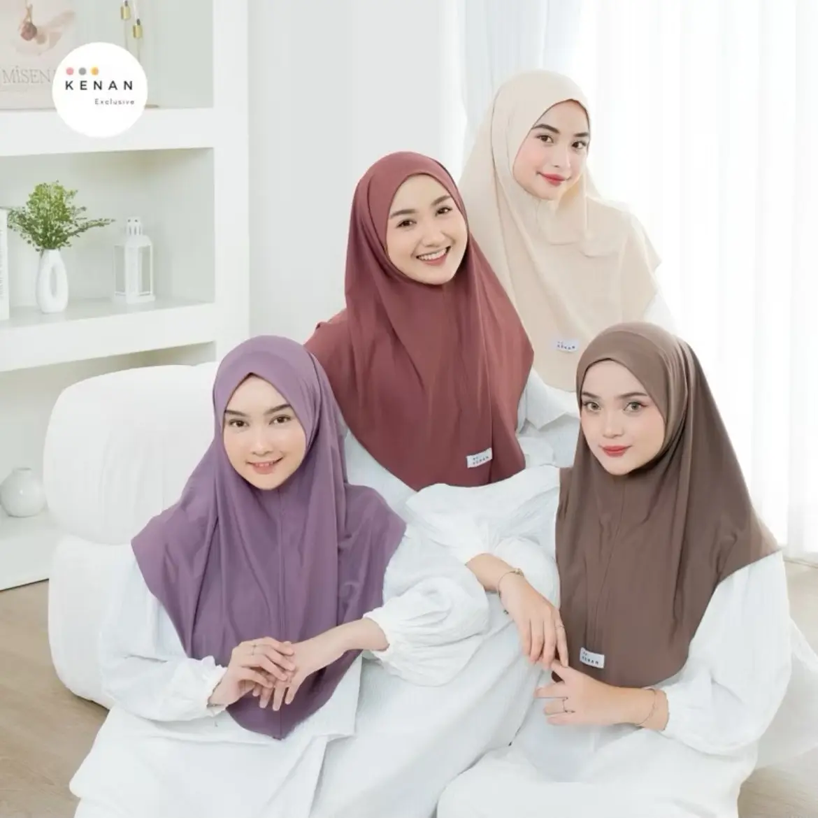 Hijab Kenan Non Pet Ori Size M  (Warna Random)