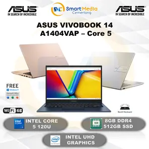ASUS Vivobook 14 A1404VAP |Core 5-120U|8GB/16GB|512GB SSD|14" VIPS|W11+OHS+365