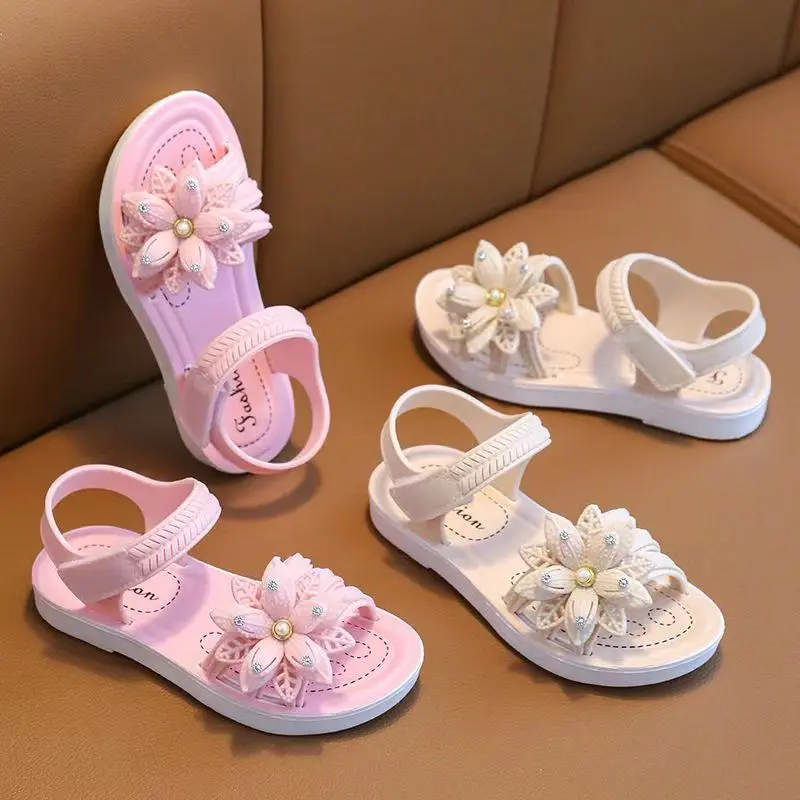 LITTLEONES - SP106 Sandal Import Flat Flower Anak Perempuan Lucu Lembut Fashion Termurah Model Kekinian Casual