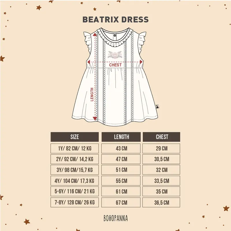 BOHOPANNA - BEATRIX DRESS - Dress Anak Perempuan 1