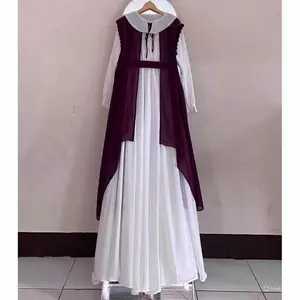 salsa dress gamis aouter terlaris masah kinih bahan ceruty baby doll mix tali pigang gamis polos terlaris