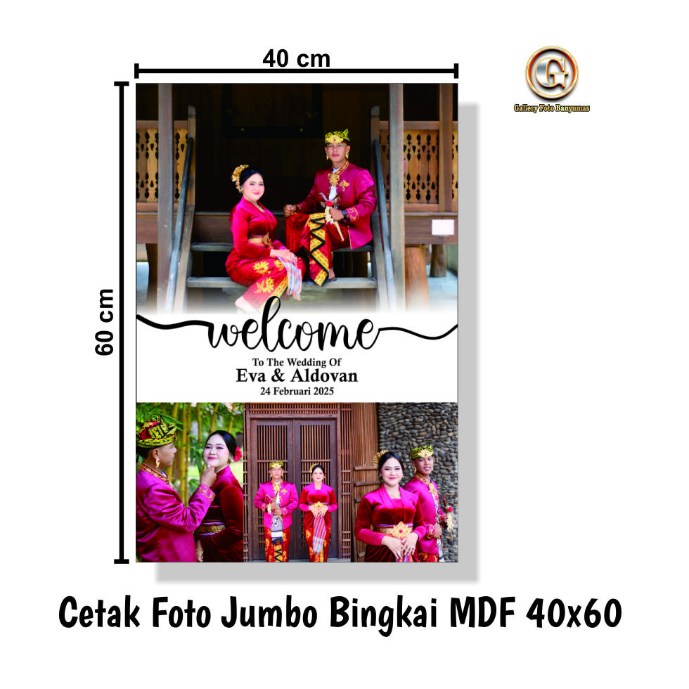 (Bisa COD) Cetak Foto 16R 40x60 + Bingkai MDF CEtak Foto Jumbo Bingkai MDF 40x60 cm Untuk Pajangan Dinding Free Gantungan Paku