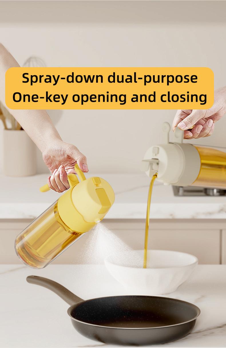 Product Introduction of Oil can spray and pour dual-purpose oil spray pot kitchen special household oil spray bottle glass food-grade spray Kitchen tool cruet Kitchen tool  air fryer Cooking too sauce cruet vinegar bottle oil  spray Dispensers Utensils 2