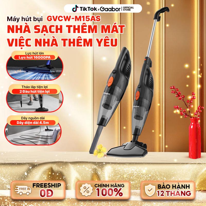  Luxury | Máy hút bụi cầm tay Gaabor GVCW-M15AS lực hút và gió mạnh 16000Pa Công suất lớn 650W ngắt khi nóng kèm 2 đầu hút đa năng hút sàn hút khe và 1 lõi lọc hepa Làm Sạch may hut bui gia dinh may hut bui gaabor steamcleaner hetty vacuum cleaner 