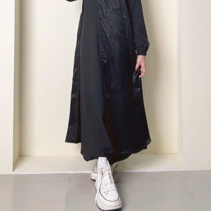 Baju Muslim Anak Model Gamis Fashionable Warna Hitam untuk Lebaran 3