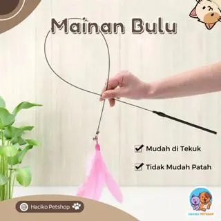 Mainan Tongkat Penggoda Kucing Dengan Suction Cup/Cat Teaser Stick 5