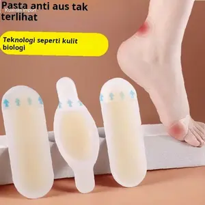 Stiker gel blister kulit imitasi stiker kaki anti-gesekan wanita stiker tumit tak terlihat stiker tumit sepatu hak tinggi untuk mencegah tumit jatuh musim panas yang tipis | Kekinian