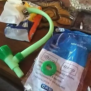 [US] Kran Air Cuci Piring Material PVC Model Angsa Handle Mahkota / Kran Wastafel Plastik CAB Warna Warni