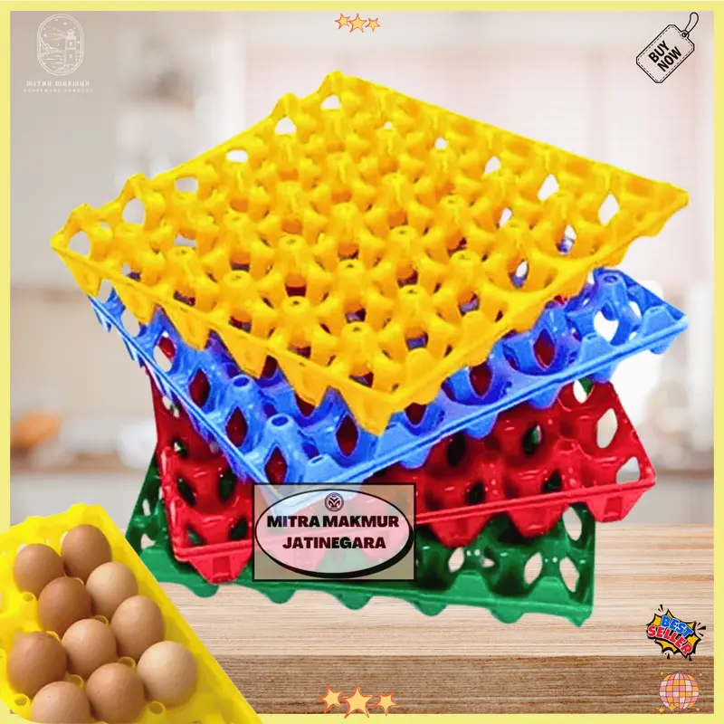 Tempat Telur Keranjang Telur Rak Telur Plastik Tray 30 butir Rak Telor Plastik Egg Tray Krat Telur 5
