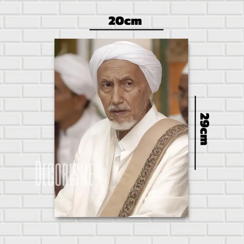 Walldecor ULAMA HABIB KIYAI hiasan dinding pajangan hadiah foto islami wali pemuka agama islam papan mdf tebal 8mm ukuran 20x29cm 8