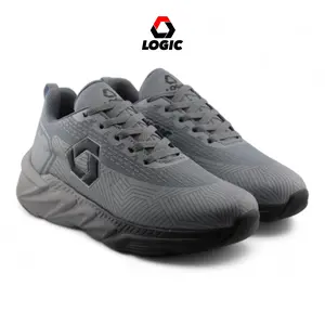 Logic - Power Of Lifetime Black Grey | Sepatu Pria Sport | Sepatu Running | Sepatu Joging Ringan