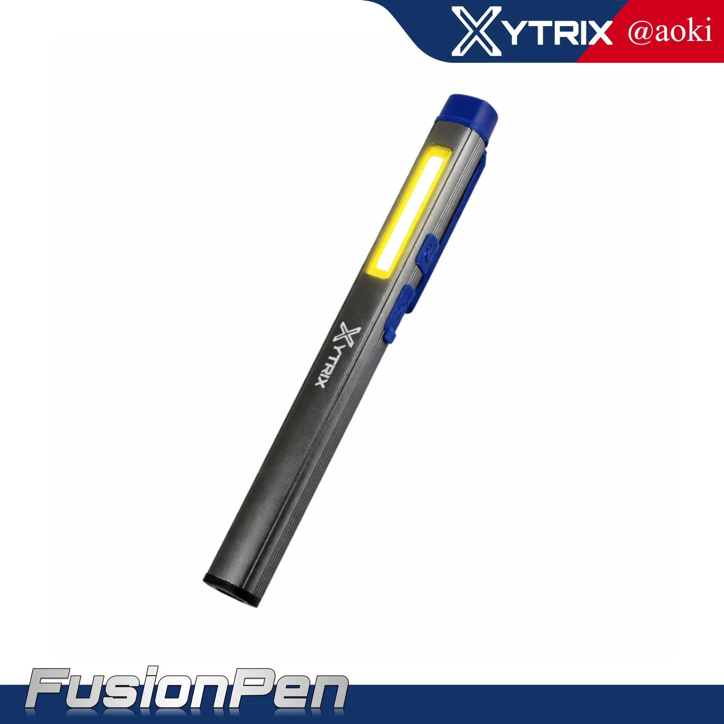 AOKI XYTRIX FusionPen Senter Multifungsi COB LED USB-C dengan UV / Laser Merah & Magnet