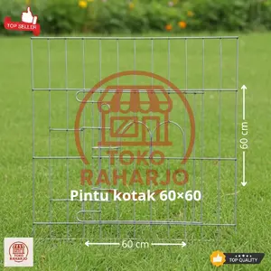 pintu kandang bahan galvanis ukuran 60 × 60