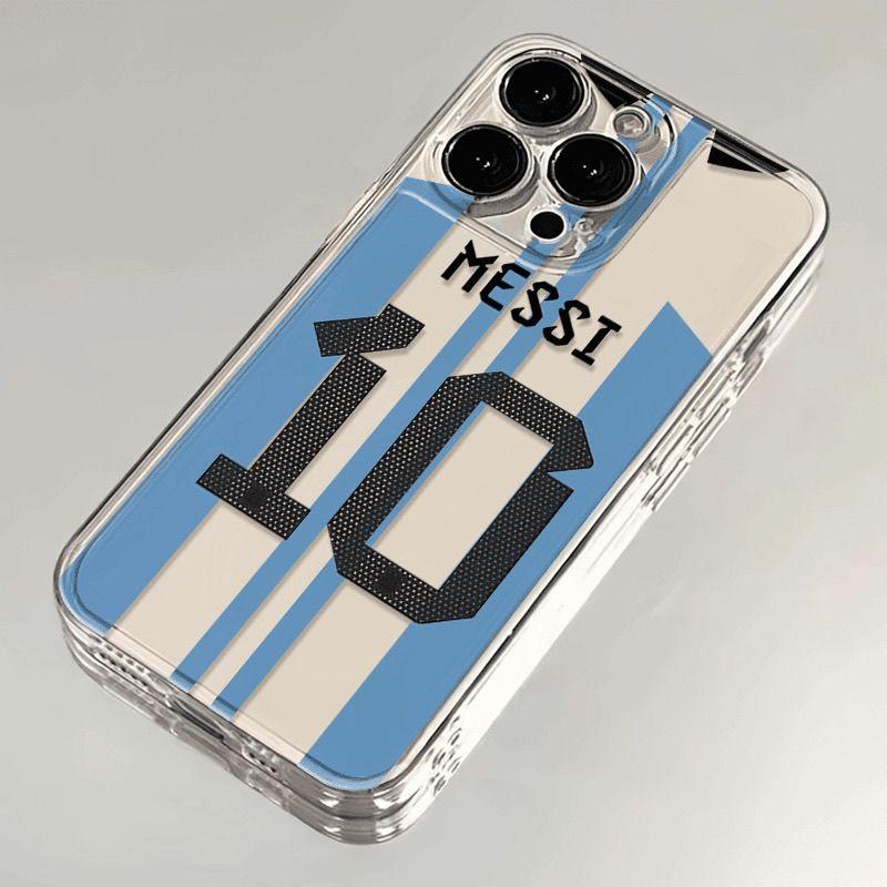 Vỏ trong suốt số 10 của Argentina cho iPhone 17 Air 16 15 14 13 12 11 Pro XS Max X XR 8 7 Plus Vỏ mềm đầy đủ TKKBDAJ
