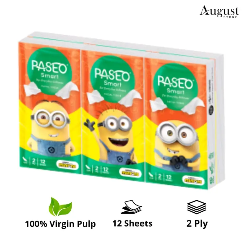 Tisu Tissue Paseo Hanky Pocket Isi 6 Pack / 12 Sheets / Tissue Berpergian / Tissue Praktis Dibawa 1