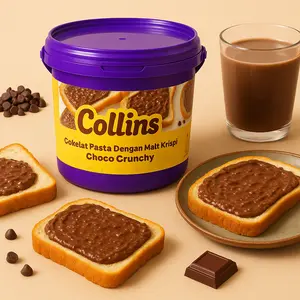 Collins Choco Crunchy 1kg Coklat Pasta Dengan Sereal Berat 1kg Tekstur Crunchy Cocok Sebagai Camilan atau Makanan