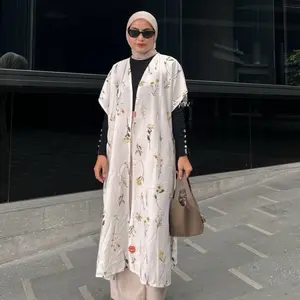 ALENA OUTER - long outer motif bunga