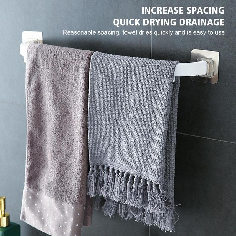 Product Introduction of Self Adhesive Towel Bar Non-Trace Rack Towel Holder Hanger Easy Installation Wall Mounted Towel Rack Shoes Storage Rack Storage 21
