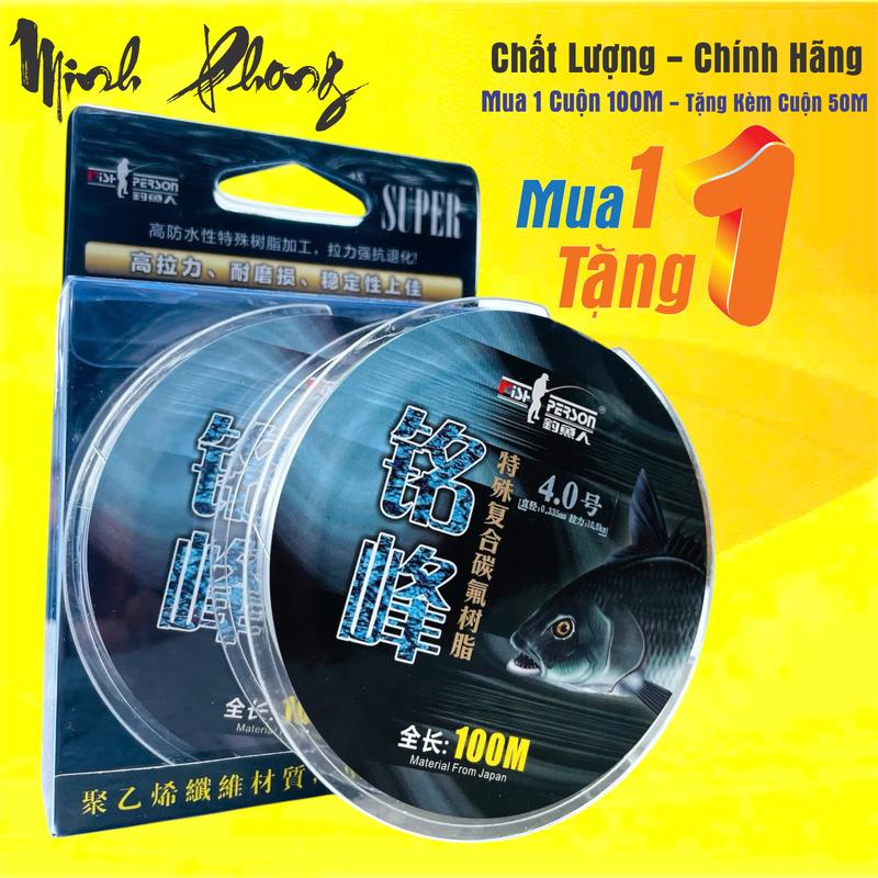 Mua 1 Tặng 1 - Hàng Chuẩn Hãng Cước trục thẻo câu cá Minh Phong. Dây câu đài chất liệu nylon cước mềm tải trọng tốt ổn định ít xoắn chống mài mòn