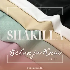 SHAKILA Kain Bahan Premium Stretch 4Way - Belanja Kain SHAKILA Harga per 50 cm Bahan Twill Super Soft Tidak Mudah Kusut