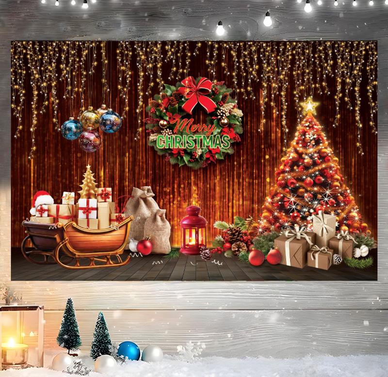  Tranh Vải Decor Noel Thảm Treo Tường Giáng Sinh Trang Trí Đêm Noel Giáng Sinh Thêm Lung Linh Trang Trí Nhà 