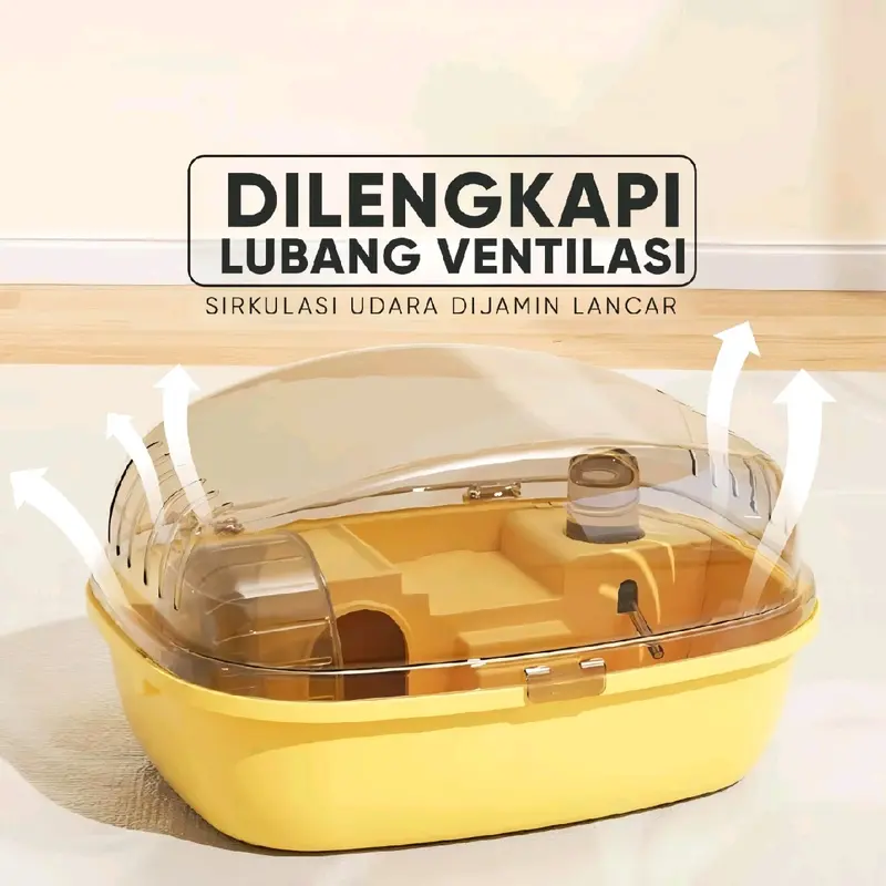 KANDANG HAMSTER 1 SET PORTABLE《MODEL OVAL》PREMIUM 4