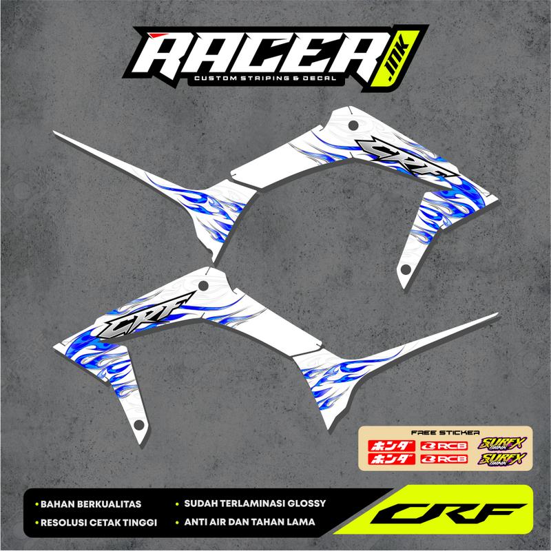 STRIPING CRF 150L VARIASI POLA MENUTUP API GLOSSY BY RACER INK 5